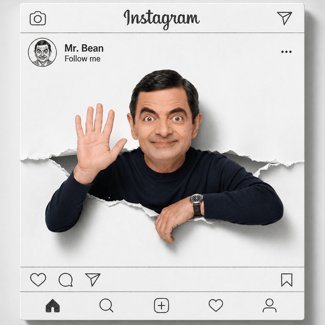3D Paper Pop-Out Instagram Post